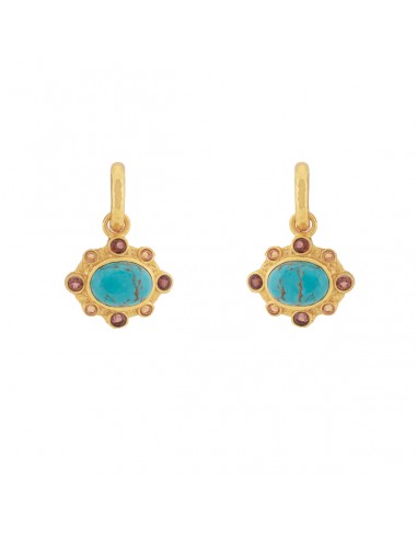 Laia Earrings Golden Turquoise & Citrine Quartz une grave pollution 