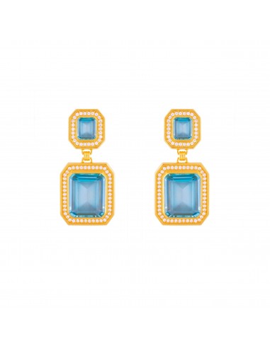 Jennifer Earrings Light Blue Quartz & Clear Quartz Crystal (PRE-ORDER) de votre