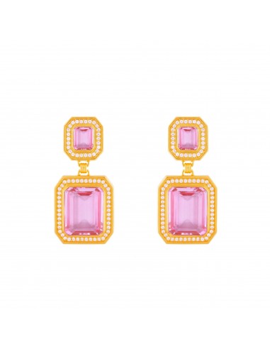 Jennifer Earrings Pink Crystal Quartz & Clear Crystal Quartz (PRE ORDER) suggérées chez