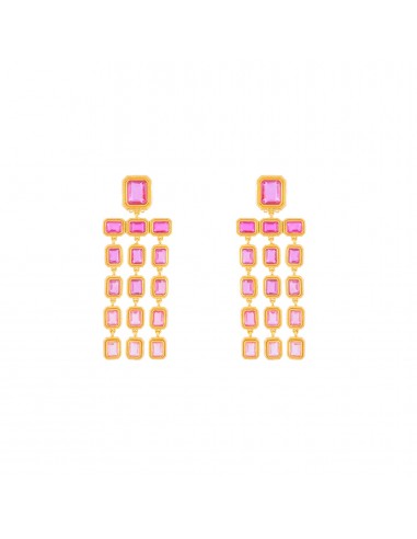 Franny Earrings Pink Crystal Quartz Economisez 