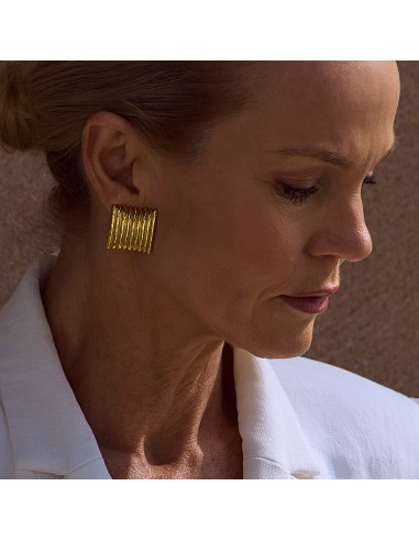 Ribbed Earring Gold à prix réduit toute l'année