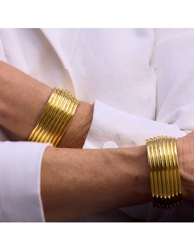 Ribbed Bangle Gold le concept de la Pate a emporter 