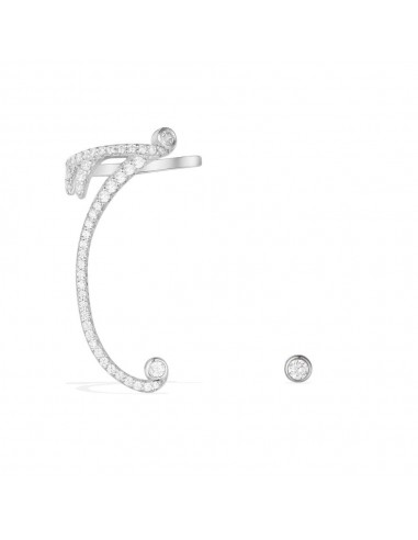 APM Asymetric Silver Sunshine Cuff Earring AE9957OX Les êtres humains sont 