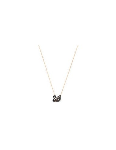 Swarovski Facet Swan Necklace, Black, Mixed Plating 5281275 en ligne