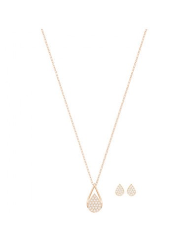 Swarovski Ginger Pear Set White Rose Gold Plating 5367891 Toutes les collections ici