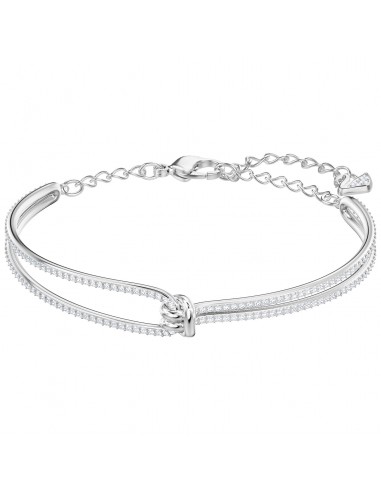 Swarovski Lifelong Bangle, White, Rhodium plating 5368552 votre