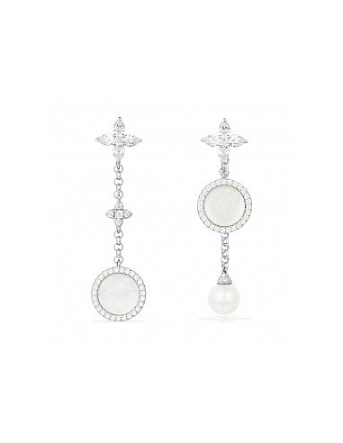 APM Asymmetric Eternelle dropping Earrings with Pearl and Mother of Pearl AE10043M pas cher chine