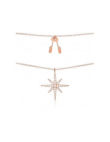 APM Météorites Adjustable Necklace - Pink Silver RP9606OX les ligaments