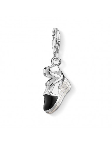 Thomas Sabo Silver Black Enamel Espadrille Charm 1352-007-11 Faites des économies