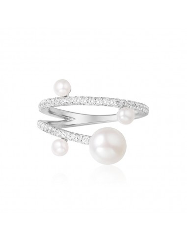 APM Silver Ring With Pearl A17756XPL Fin de série