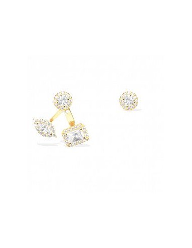 APM Asymmetric Yellow Silver Earrings AE9527OXY la chaussure