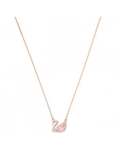 Swarovski Dazzling Swan Necklace, Multi-colored, Rose Gold Plating 5469989 pas cher