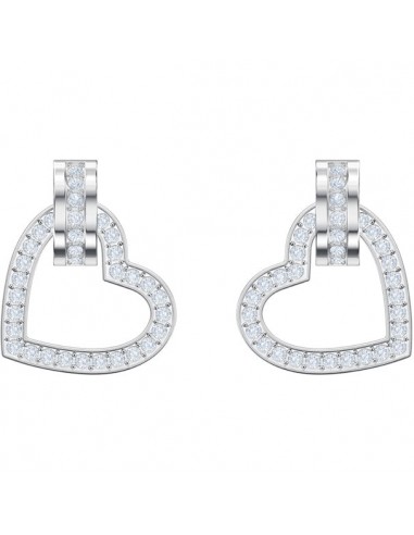 Swarovski Lovely Pierced Earrings, White, Rhodium Plating 5466756 hantent personnes