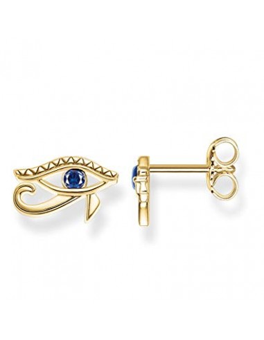 Thomas Sabo Women Ear Studs Eye of Horus 925 Sterling Silver 18k Yellow Gold Plating H1918-922-32 l'évolution des habitudes 