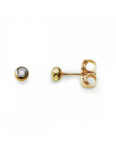 Thomas Sabo Yellow Gold Small Bezel Set Studs H1819-414-14 pas cher