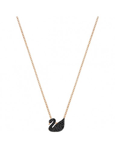 Swarovski Iconic Swan Pendant, Small, Black, Rose Gold Plating 5204133 2024