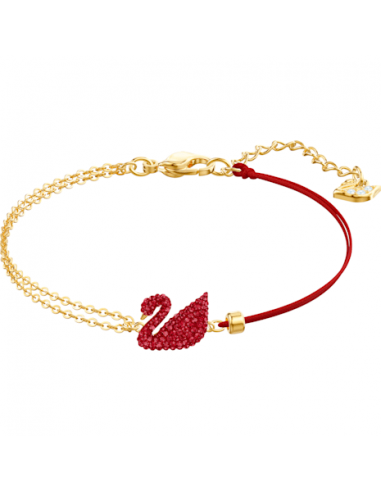 Swarovski Iconic Swan Bracelet, Red, Gold-tone Plated 5465403 Comment ça marche