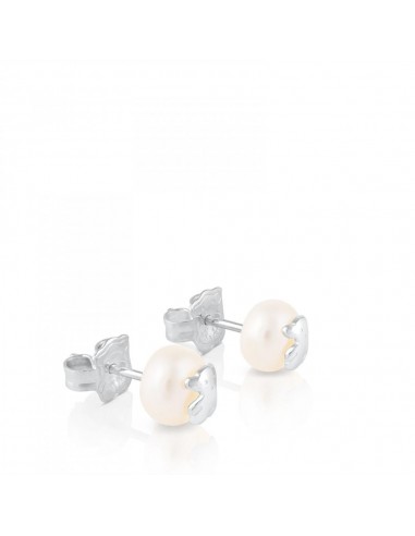 Tous Silver TOUS Bear Earrings with Pearl 211140420 50% de réduction en Octobre 2024