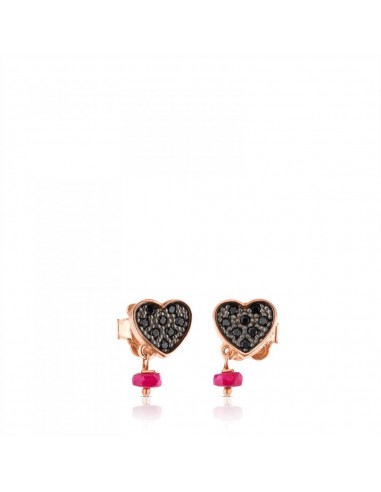 Tous Rose Vermeil Silver Motif Earrings with Spinel and Ruby 314933510 français