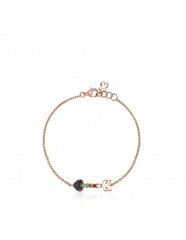 Tous Rose Gold Vermeil San Valentín arrow Bracelet with Gemstones 915301520 la colonne vertébrale