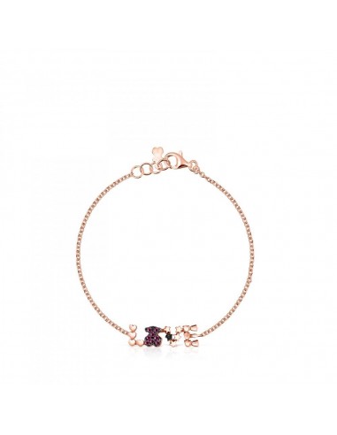 Tous Rose Gold Vermeil San Valentín love Bracelet with Ruby and Spinel 915301610 Véritable concentré